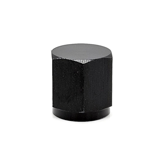 -4AN AN Flare Cap, 6061 Aluminum, Black Hard Anodized | Ace Race Parts