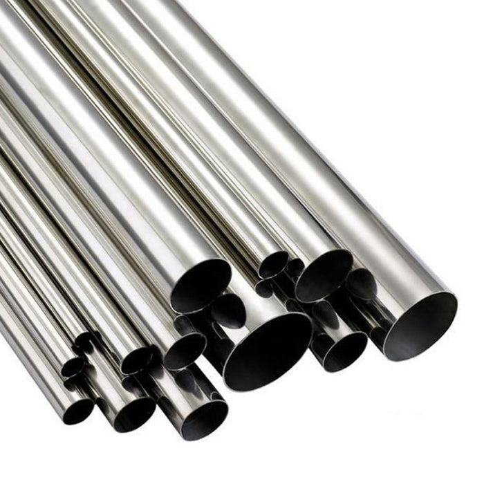 2.250" OD x 16ga (0.065") Round Tube - Polished OD - 321 Stainless - 2 Foot Length