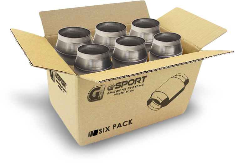 G-Sport GESI Gen1 EPA Compliant Catalytic Converter Core 6 Pack - 4.000" Body x 4.000" Long - 300 CPSI (650002) - Ace Race Parts